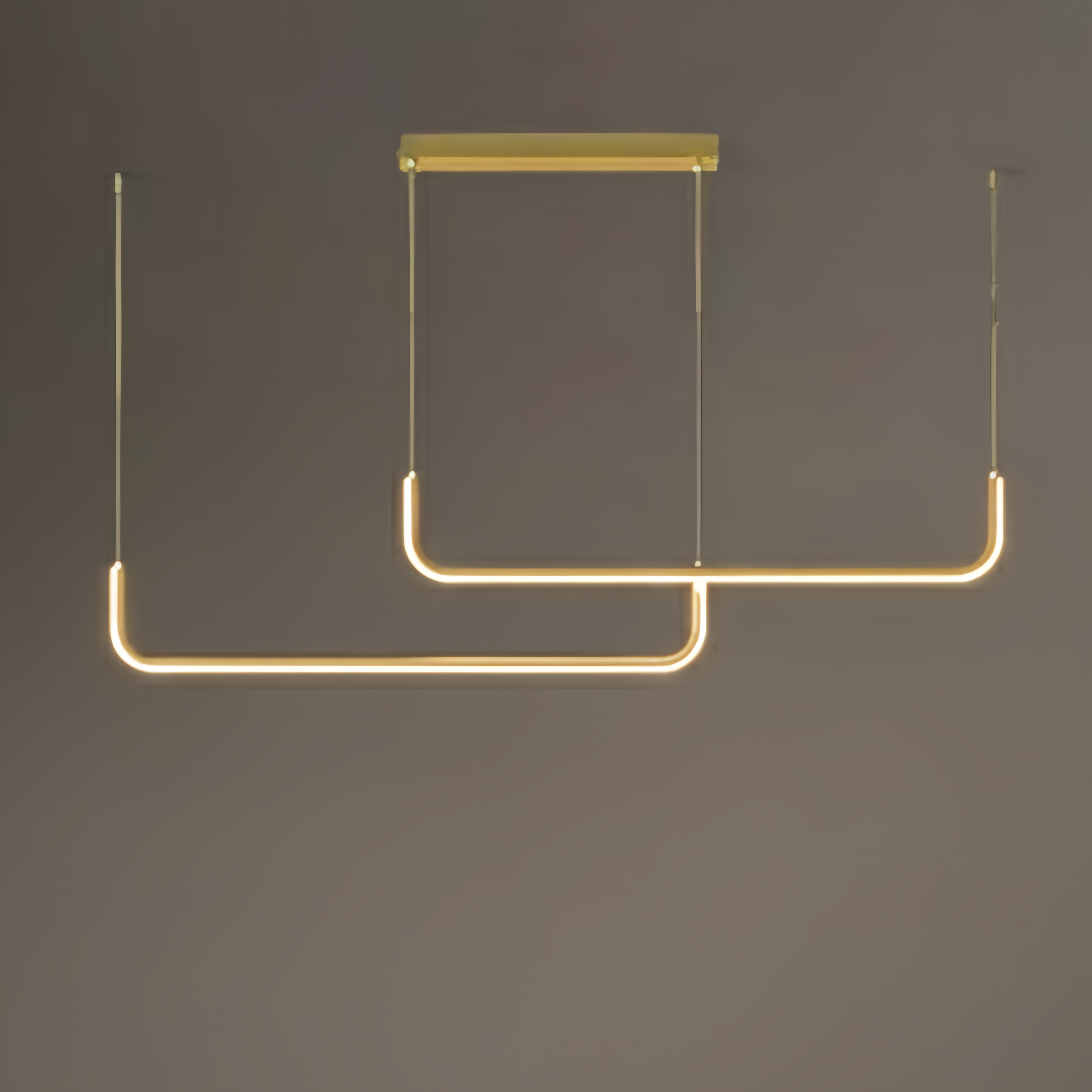 Linear Pendant Light – Black/Gold Metal/Acrylic for Dining Room